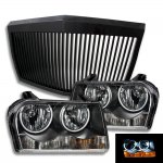 2010 Chrysler 300 Black Phantom Grille and Halo Headlights