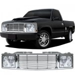 1996 Chevy Silverado Chrome Billet Grille and Headlight Conversion Kit