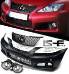 Lexus IS350 2006-2008 Black IS-F Style Bumper and Grille with Fog Lights