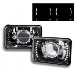 1987 Chevy El Camino LED Black Sealed Beam Projector Headlight Conversion