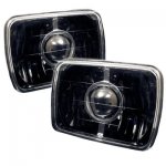 1984 Jeep Pickup Black Sealed Beam Projector Headlight Conversion