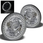 1975 Dodge Dart White LED Sealed Beam Projector Headlight Conversion