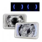1979 Dodge Challenger Blue LED Sealed Beam Projector Headlight Conversion