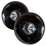 1965 Ford Mustang Black Projector Style Sealed Beam Headlight Conversion