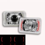 1987 Chevy El Camino Red LED Sealed Beam Projector Headlight Conversion