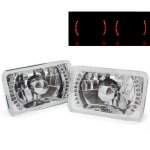 1984 Pontiac Parisienne Red LED Sealed Beam Headlight Conversion