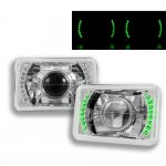 1984 VW Jetta Green LED Sealed Beam Projector Headlight Conversion