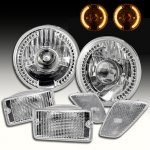 2003 Jeep Wrangler Projector Headlights Amber LED and Clear Bumper Lights Side Marker