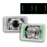 1985 VW Scirocco Green LED Sealed Beam Projector Headlight Conversion