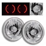 1976 Pontiac Firebird Red LED Sealed Beam Headlight Conversion