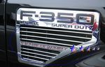 2009 Ford F450 Super Duty Polished Aluminum Side Vent Billet Grille Insert