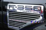 Ford F550 Super Duty 2008-2010 Polished Aluminum Side Vent Billet Grille Insert