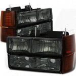 GMC Suburban 1994-1998 Smoked Headlights Bumper Lights Side Marker Lights