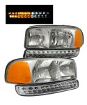 2004 GMC Sierra 2500HD Clear Euro Headlights and LED Bumper Lights