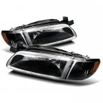 1999 Pontiac Grand Prix Black Euro Headlights and Corner Lights