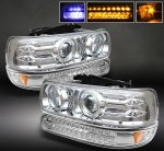 2004 Chevy Tahoe Clear Projector Headlights and LED Bumper Lights