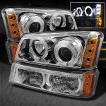 2004 Chevy Avalanche Clear Halo Projector Headlights and Bumper Lights