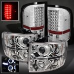 2007 Chevy Silverado 3500HD Chrome Projector Headlights and Tail Lights