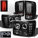 2013 GMC Sierra 3500HD Black Halo Projector Headlights and LED Tail Lights