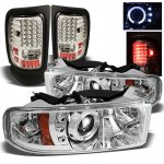 1994 Dodge Ram 3500 Chrome Projector Headlights and LED Tail Lights