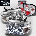 2005 Ford F150 Flareside Chrome Halo Projector Headlights and Tail Lights