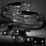 2001 Chevy Silverado Smoked Headlights Set and Projector Fog Lights