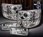 2013 Chevy Silverado 3500HD Clear Halo Projector Headlights and Fog Lights