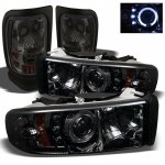 Dodge Ram 1994-2001 Smoked Halo Projector Headlights and Tail Lights