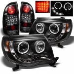 2005 Toyota Tacoma Black Halo Projector Headlights and LED Tail Lights