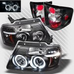 2005 Ford F150 Flareside Black Halo Projector Headlights and Tail Lights