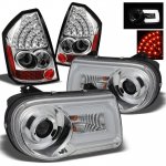 2005 Chrysler 300C Chrome Projector Headlights DRL and LED Tail Lights