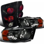 2004 Dodge Ram 3500 Black Headlights and Smoked Tail Lights