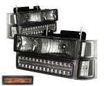 Chevy Suburban 1994-1999 Smoked Headlights and Bumper Lights