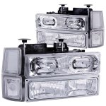 1994 Chevy 1500 Pickup Clear Halo Euro Headlights and Bumper Lights