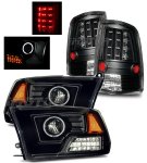 2011 Dodge Ram 2500 Black Halo Projector Headlights and LED Tail Lights