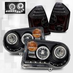 2005 Chrysler 300C Black Projector Headlights and Smoked LED Tail Lights