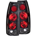 1995 Chevy 2500 Pickup Black Smoked Custom Tail Lights