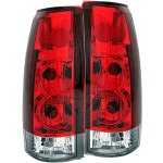 1998 Chevy 3500 Pickup Red and Clear Custom Tail Lights