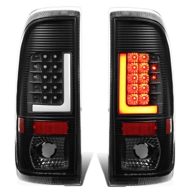 Ford F350 Super Duty 2008-2016 Black LED Tail Lights Tube | A135GLZY109