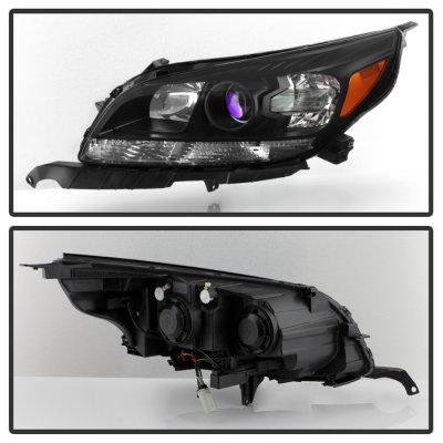 Chevy Malibu 2013-2015 Black Projector Headlights | A103L3KC102