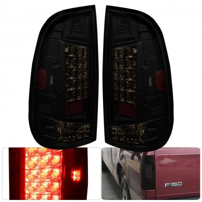 Ford F350 Super Duty 1999-2007 Smoked LED Tail Lights | A135DI4W109