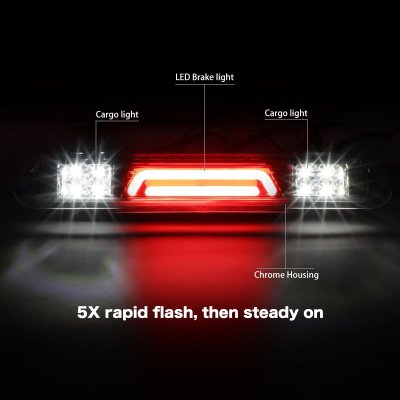 Ford F150 2004-2008 Smoked Tube Flash LED Third Brake Light ...