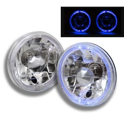 1969 Ford Mustang Blue Halo Sealed Beam Headlight Conversion 