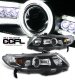Honda Civic Coupe 2006-2011 JDM Black CCFL Halo Projector Headights