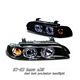 BMW E39 5 Series 1997-2003 Black Dual Halo Projector Headlights