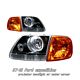Ford F150 1997-2003 Black Projector Headlights and Corner Lights