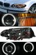 BMW E46 Sedan 3 Series 2002-2005 Black Dual Halo Projector Headlights
