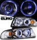 Audi S4 2000-2001 Clear Dual Halo Projector Headlights