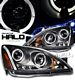 Honda Accord 2003-2007 Black Halo Projector Headlights with LED Daytime Running Lights