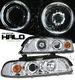 BMW E39 5 Series 1997-2003 Clear Dual Halo Projector Headlights